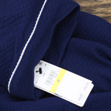 Aria Womens Long Sleeve Snap Front Nightgown A00011 Navy Blue M