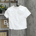 Tommy Jeans Women's Cotton Logo Collared Top T2FM0BGI Bright White S