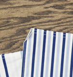 Eddie Bauer Comforter Set Super Soft Bedding Cooper Stripe Blue Full / Queen