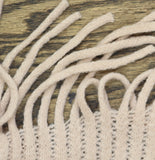 Steve Madden Ribbed Fringe Knit Scarf Pink