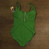 Michael Michael Kors Womens Zip-Front One-Piece Swimsuit MM7Y890 True Green 16