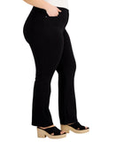 Style & Co High-Rise Bootcut Zipper Jeans 100147671WN Deep Black 14W