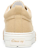 Circus By Sam Edelman Womens Skyla Lace-Up Sneakers Shoes H8557F4 Tan Brown 7.5M