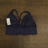 Bar III Womens Wave Solids Longline Bikini Top MBHS25157 Near Nautical Blue XL