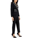 Le Suit Womens Shawl-Collar Suit Jacket 50040451 Black / Vanilla Ice 4