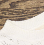 Universal Thread Knit Ribbed Hem Crochet Sweater Vest Cream Off White M