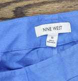 Nine West Womens Linen Blend Classic Dress Pant 10759752-9LM Marina Blue 10
