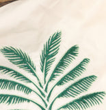 Officine Generale Palm Tree Camp Cuban Embroidered Shirt Ecru Off White S