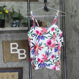 Island Escape Womens Capetown Underwire Tankini Swim Top N760558 White Multi 8