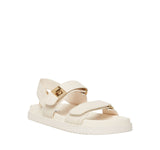 Steve Madden Womens Mona Sandal Stay Put Slingback Bone Leather Off White 9M