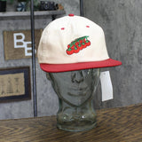 Monte's Fine Foods Tomato Vine Baseball Snapback Hat Khaki / Red