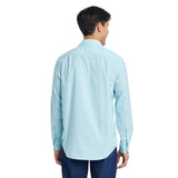 Goodfellow & Co Mens Performance Long Sleeve Button-Down Dress Shirt Aqua Blue L