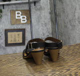 Style & Co. Womens Block Heel Hazleyy Dress Sandals Black / Brown 6.5M