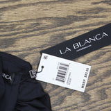 La Blanca Standard Island Goddess Halter Tankini Swimsuit Top Black Noire 12