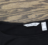 Peace Love World Boatneck Long Sleeve Tee with Sleeve Ruching A667157 Black M