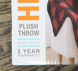 True North Microplush Plaid Heated Electric Throw Blanket Red / Black 50x60