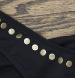 Salt + Cove Studded Hipster Bikini Bottom 807026 Black L
