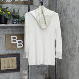 White Stag Womens Cowl Neck Holiday Pullover Sweater Off Whuite Lurex S