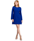 Tahari ASL Womens Rhinestone Trim Shift Dress DAM625-T4 Cobalt Blue 4