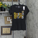 NHL Womens V-Neck Boston Bruins Tunic T-Shirt Tee 1670d70c84df86 Black M