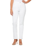 Gloria Vanderbilt Petite Amanda High Rise Straight-Leg Jeans White 16P Short