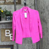Bar III Womens Petite 3/4-Sleeve Shawl-Collar Blazer Jacket Pinkadelic Pink PS