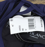 La Blanca Island Goddess Cross Back One Piece Swimsuit Indigo Blue 12