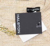 Halston Womens Tweed Chain-Trim Shift Dress HD4JMB8T Oatmeal Brown 14