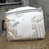 Hotel Collection Strie 3-Piece Duvet Cover Set Ivory Off White Full / Queen