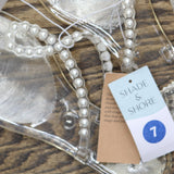 Shade & Shore Womens Luella Rhinestone Jelly Thong Sandals 92235050 Clear 7M