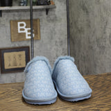 Michael Michael Kors Womens Janis Scuff Slippers Fuzzy 40R1JAFP2Y Denim Blue 6M