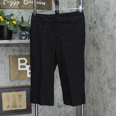 Ann Taylor Womens Cropped Dress Pants 1666f244b1e99c Black 2