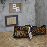 Universal Thread Flats with Ankle Strap and Memory Foam Leopard Dark Brown 7M