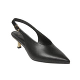 A New Day Womens Samantha Heels Strap Back Kitten Heel Black / Gold 6.5M