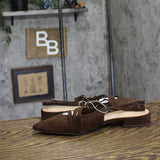 A New Day Womens Twiggy Multi Buckle Mini Heel Flats 94303761 Brown 9M