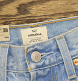 Levi's Womens 501 Button Fly Jeans 94417269 County Fair Blue 27x30