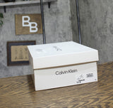 Calvin Klein Hadlee Stiletto Strappy Heels Silver Mirror Metallic Gray 8.5M