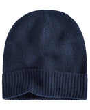 Charter Club Womens 100% Cashmere Cuffed Beanie 100160260HT Navy Blue