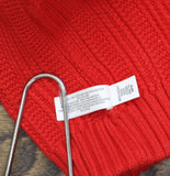 On 34th Rib-Knit Cuffed Beanie with Pom Pom MO1542501 Dark Red