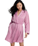 State Of Day Womens Silk Touch Self-Tie Robe 100180215MS Mauve Orchid Purple 2XL