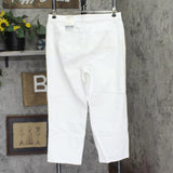Style & Co Womens High Rise Cropped Jeans White 12