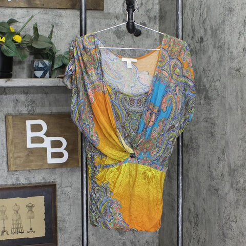 Weston Wear Womens Knit Rayon Lined Cami Slouchy Tunic Shirt Top Multicolor S