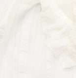 Calvin Klein Tie Neck Ruffle Cap Sleeve Blouse S22T993A Cream Off White L
