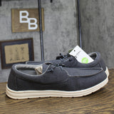 Goodfellow & Co Mens Oskar Beach Canvas Sneakers Pull On Charcoal Gray 10.5