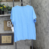 Calvin Klein Womens Solid Basic T-Shirt PF4X2302 Azure Blue 3X