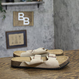 Goodfellow & Co Mens Saul Suede Two Band Sandals 94809732 Taupe Brown 7