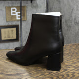 Journee Collection Womens Haylinn Bootie with Square Toe and Block Heel Black 9M