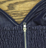 Aqua Womens Bandeau Denim Bustier Top IBO26714 Dark Indigo Blue L