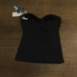 Bleu Rod Beattie Womens Draped Bandini Swimsuit Top with Ring Detail Black 8