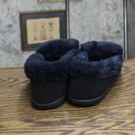 Charter Club Damask Dorenda Suede Cozy Moccasin Slippers Navy Boucle Blue 8M